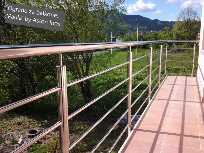 Inox ograda za balkone i terase sa horizontalnim ispunama